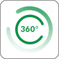 360-Grad-Rundgang Icon der Grundriss Schmiede